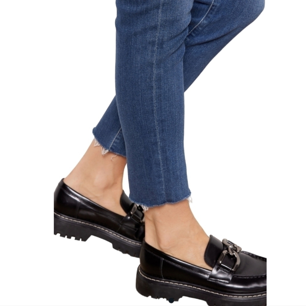 Agolde Women's Sophie Skinny Frayed Hem Denim Blue Jeans, Size 27 - Picture 6 of 16